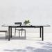 Wade Logan® Noonan Extendable Dining Table Plastic/Metal in Black | 30 H x 100.5 W x 39 D in | Outdoor Dining | Wayfair 367-T