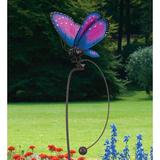 Freeport Park® Armory Rocker Butterfly Papillon Garden Stake Metal | 42.5 H x 9.75 W x 6.75 D in | Wayfair F25E043A7AFD450CBE6281014A517239