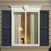 Kimberly Bay Shutters Vinyl Louvered Vinyl in Black | 57.25 H x 14.5 W x 0.93 D in | Wayfair VVSHLB145725