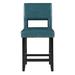 Brayden Studio® Veda Counter & Bar Stool Wood/Upholstered in Blue/Brown | 38.5 H x 19 W x 15.98 D in | Wayfair CEDA17974B904D2A83BFFFD05F46F2B2