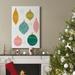The Holiday Aisle® Modern Holiday II Premium Gallery Wrapped Canvas - Ready To Hang Canvas in Black/Blue/Green | 12 H x 8 W x 1 D in | Wayfair