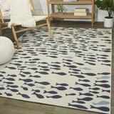 Blue/Navy 63 x 0.3 in Area Rug - Sand & Stable™ Mossley Cream/Navy/Blue Area Rug | 63 W x 0.3 D in | Wayfair 8BCC92001C21461AAC50B892E6B5AC74