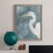 Rosecliff Heights Watercolor Heron Portrait I Premium Framed Canvas - Ready To Hang Canvas, in Black/Blue/Green | 44 H x 31 W x 1 D in | Wayfair