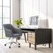 Latitude Run® Marlowe Upholstered Chrome Base Task Chair Upholstered in Gray | 35 H x 22 W x 23 D in | Wayfair 8CEF5CC6B49D490A86EDEC65C3F94EBE