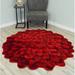 Red 63 x 0.5 in Area Rug - Winston Porter Andreoni Flowers 3D Effect Rose Botanical Power Loom Indoor Area Rug | 63 W x 0.5 D in | Wayfair