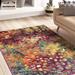 Green/Pink 96 x 0.45 in Area Rug - Bungalow Rose Isabea Abstract Pink/Green/Yellow Area Rug, Polypropylene | 96 W x 0.45 D in | Wayfair