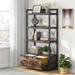 Lateral Filing Cabinet with Drawer & Storage Shelves Bookcase