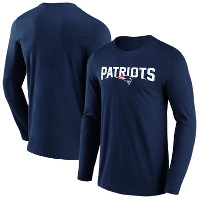 New England Patriots – Langarm-T-Shirt in Primärfarbe mit Wortmarke - Herren Image