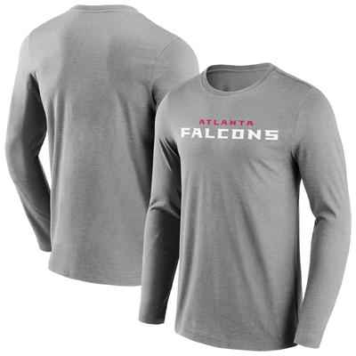 Atlanta Falcons Langarm-T-Shirt mit neutraler Farbe und Wortmarke - Herren Image