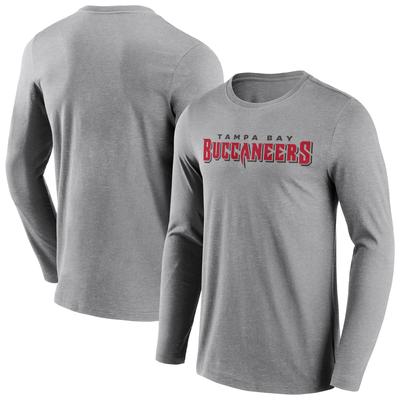 Tampa Bay Buccaneers Langarm-T-Shirt mit neutraler Farbe und Wortmarke - Herren Image