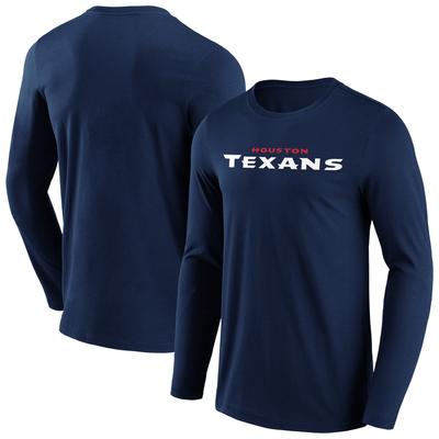 Houston Texans T-Shirt in Primärfarbe mit Wortmarke - Herren Word Image