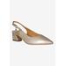 Wide Width Women's Shayanne Slingback Pump by J. Renee in Taupe (Size 9 1/2 W)