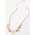 Anthropologie Jewelry | Chan Luu Pearl Charm Necklace | Color: White/Yellow | Size: Os
