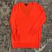 J. Crew Sweaters | J Crew Merino Wool V Neck Sweater Sz Xs | Color: Red | Size: Xs
