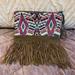 American Eagle Outfitters Bags | American Eagle Outfitters Boho Fringe Clutch Bag | Color: Brown/Pink | Size: Os