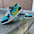 Nike Shoes | Custom Nike Jordan 1 (Version Of ( Nike Ben Jerry Sb) | Color: Green/Yellow | Size: 10