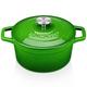 vancasso Cast Iron Pot, Non-Stick Ovenproof Enamelled Casserole Pot, 3 Liters Green Casserole Dishes with Lids Oven Proof, Round Cast Iron Dutch Oven for All Stovetops Compatible - 22cm