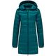 Wantdo Women's Hooded Jackets Packable Lightweight Down Jacket Windproof Long Warm Puffer Coats Winter Outdoor Insulated Travel Jackets Dark Blue XL