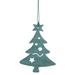 Northlight Seasonal 4.75" Teal Green Wooden Cut Out Christmas Tree Ornament Wood in Brown/Green | 4.75 H x 3.25 W x 0.25 D in | Wayfair