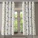 East Urban Home Ambesonne Christmas Grommet Curtain, Snowy Winter Concept Art w/ Holiday Theme Color Spots & Snowflakes | 54 H in | Wayfair