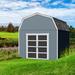 Handy Home Braymore 10 ft. W x 14 ft. D Wood Storage Shed w/ Floor in Black/Brown/Gray | 123 H x 120 W x 168 D in | Wayfair 19455-9