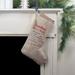 Northlight Seasonal 19" Beige & Red "Christmas Delivery" Stocking w/ Hanging Tag Polyester in Brown/Red | 19 H x 10.5 W in | Wayfair