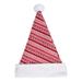 Northlight Seasonal 17" Red & White Nordic Striped Santa Hat w/ Pom Pom, Faux Fur | 17 H x 0.5 W x 12 D in | Wayfair NORTHLIGHT J90430