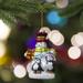 Northlight Seasonal 5.5" Snowman w/ Penguins Hanging Glass Christmas Ornament Glass in Black/Red/White | 5.5 H x 3 W x 2.5 D in | Wayfair