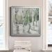 Loon Peak® Winter Wonderland I - Picture Frame Painting on Canvas in Black/Blue/Green | 26.5 H x 26.5 W x 1.5 D in | Wayfair