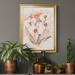 Red Barrel Studio® White & Coral Orchid I - Picture Frame Painting on Canvas in Indigo/Pink/Red | 30.5 H x 22.5 W x 1.5 D in | Wayfair