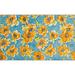 Blue/Orange 50 x 30 x 0.41 in Area Rug - Rosalind Wheeler Lajuante Floral Tufted Blue Area Rug Polyester | 50 H x 30 W x 0.41 D in | Wayfair