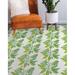Green/Yellow 96 x 0.08 in Area Rug - Bayou Breeze Cheung Floral/White Area Rug Polyester | 96 W x 0.08 D in | Wayfair