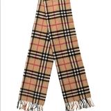 Burberry Accessories | Auth Burberry Cashmere Novacheck Scarf Camel Tan | Color: Cream/Tan | Size: Os