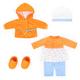 Bayer Design 84200AI Puppenkleidung, Outfit, Anziehsachen Babypuppen 38-43cm, mehrteilig, Puppenzubehör