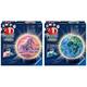 Ravensburger 3D Puzzle 11843 - Nachtlicht Puzzle-Ball Pferde am Strand - 72 Teile - ab 6 Jahren & 3D Puzzle 11844 - Nachtlicht Erde bei Nacht - 72 Teile - Puzzle-Ball Globus ab 6 Jahren