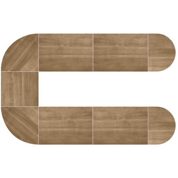 HAMMERBACHER Konferenztisch »London« oval 380 x 240 x 72 - 74 cm braun, 74 cm