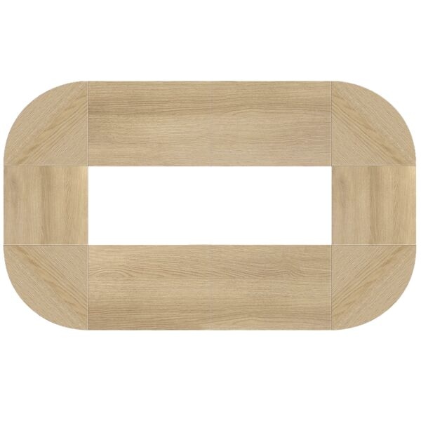 HAMMERBACHER Konferenztisch »London« oval 400 x 240 x 72 - 74 cm braun, 74 cm