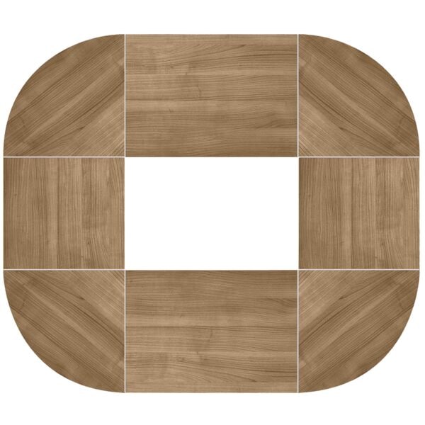 HAMMERBACHER Konferenztisch »London« oval 320 x 160 x 72 - 74 cm braun, 74 cm