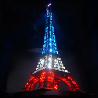 Kit d'éclairage LED pour la tour Eiffel ensemble de jouets de bricolage blocs de construction non