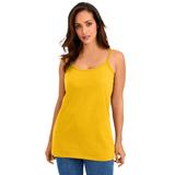 Plus Size Women's Stretch Cotton Cami by Jessica London in Sunset Yellow (Size 34/36) Straps