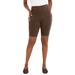 Plus Size Women's Everyday Stretch Cotton Bike Short by Jessica London in Chocolate (Size 30/32)