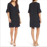 Madewell Dresses | Madewell Flutter Sleeve Polka Dot Dress Size 8 | Color: Black/White | Size: 8