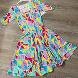 Lularoe Dresses | Lularoe Nicole Dress | Color: Pink/Yellow | Size: Xs