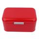 Les-Theresa Red Bread Bins For The Kitchen Red Bread Bin 12x7.9x6.3in, Large Bread Box Solid Color Retro Metal Bread Bin Box Storage Container For Kitchen Countertop (Red)