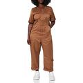 G-STAR RAW Women's V-Neck Short Sleeve Jumpsuit, Brown (Medium Clay C657-c627), M