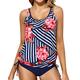 Holipick Blouson Tankini Swimsuits for Women Modest Two Piece Bathing Suits Loose Fit Tankini with Shorts Swimwear - Multi - Medium