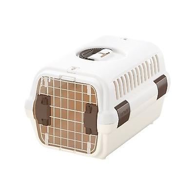 Richell Traveler Dog & Cat Carrier, White & Beige, Small