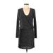White House Black Market Casual Dress - Sheath: Black Solid Dresses - Used - Size 6