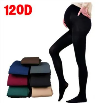 Collants en velours 120D pour femmes enceintes leggings grande taille augmentation de l'engrais