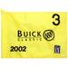 PGA TOUR Event-Used #3 Yellow Pin Flag from The Buick Classic on June 6th to 9th 2002